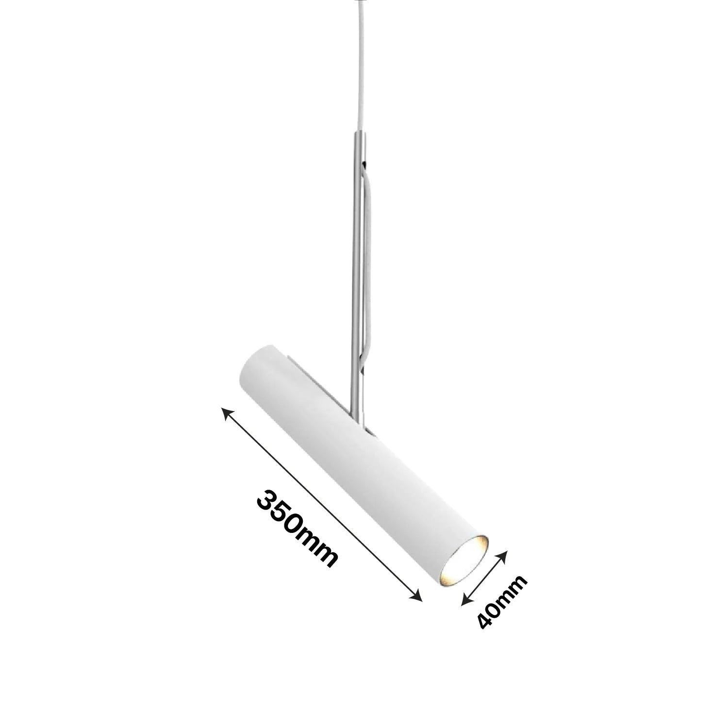 إضاءة معلقة ليد داخلية 4 واط (1096D01) - تصميم عصري من الألمنيوم الأبيض - ضوء نهاري 6500K