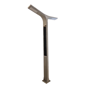 عمود إنارة شمسي (TY01) - إضاءة ليد برأسين 30W مع لوح شمسي 160W - مقاوم للماء IP65 - ارتفاع 3 متر