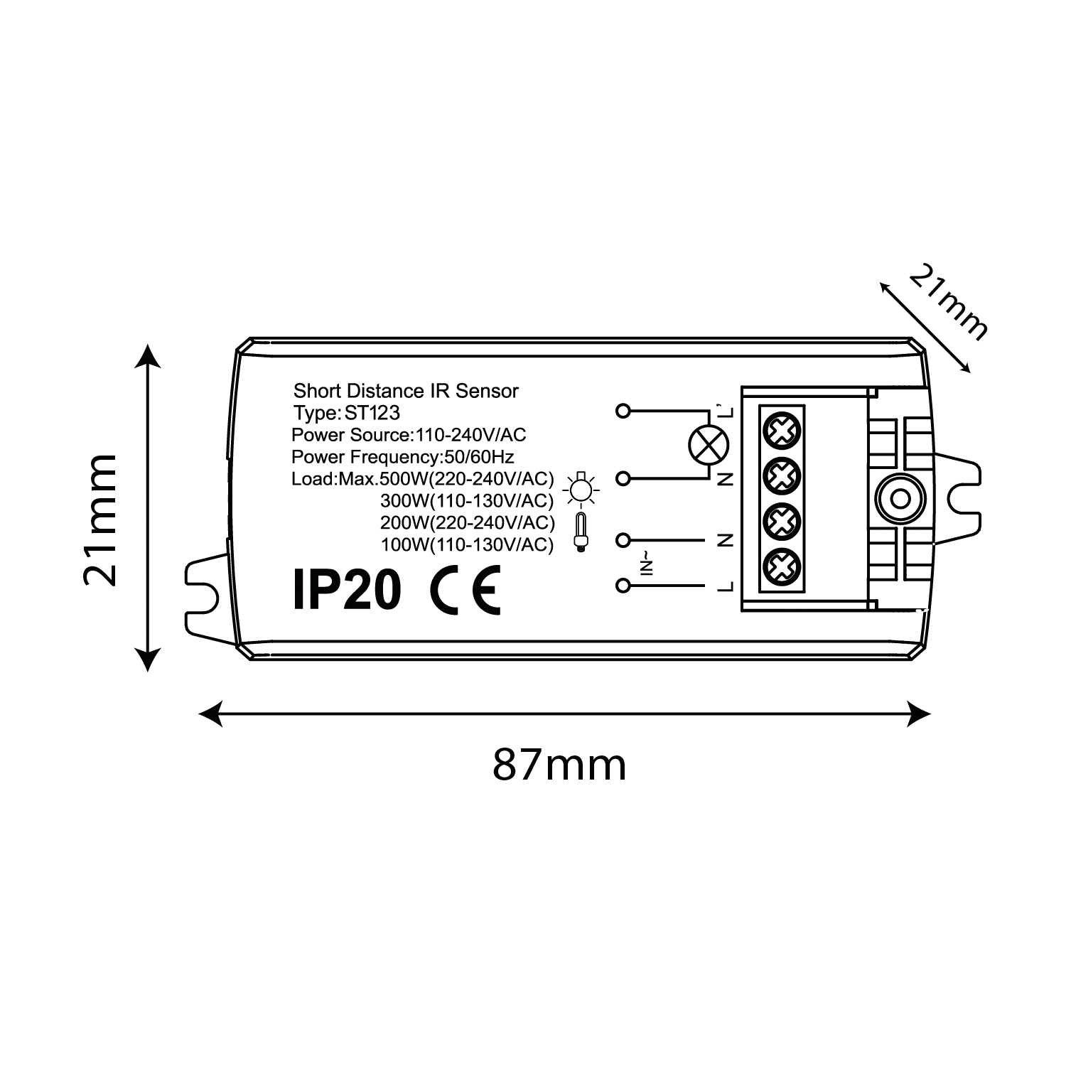 مستشعر فتح و إغلاق الأبواب و الخزائن - ضمان 5 سنوات (ST123)