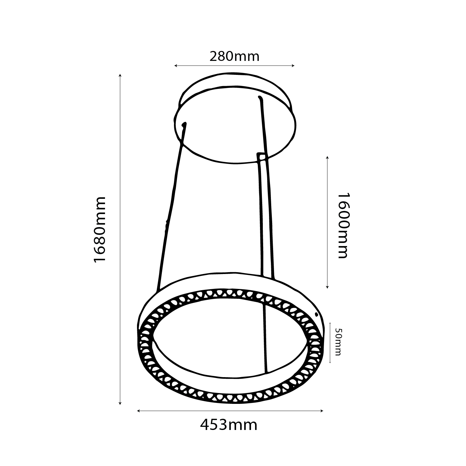 مصباح معلق 60 واط، إضاءة حلقية معلقة بثلاثة ألوان، ومستشعر وتحكم في التعتيم (BR4859)