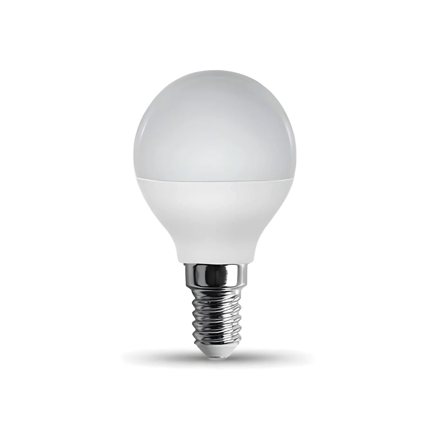 A single LED bulb with E14 base, predominantly white in color.