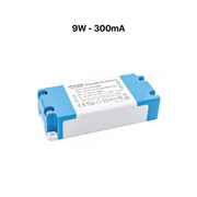 Rectangular electronic component with blue and white design on a white background