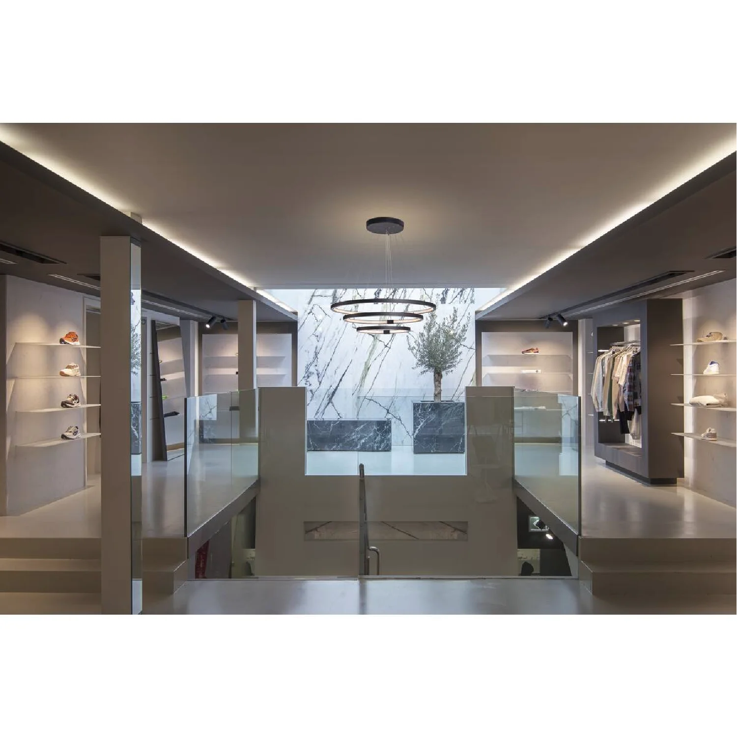 ثريا معلقة ليد 88 واط (BR4822) – تصميم ثلاثي الحلقات مع ناشر سيليكون وإطار من الألمنيوم الفاخر