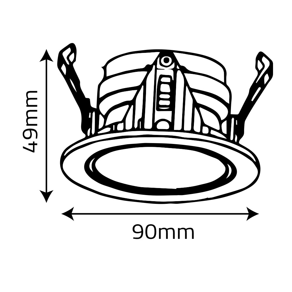 Ultralight Anti-Glare Spotlight GU10 7.5 Cm (FPC303R)