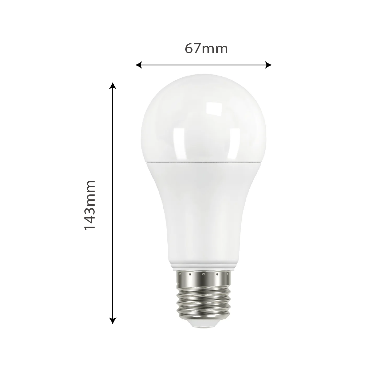 لمبة ليد من الترا لايت 19 واط، ضوء عالي الكفاءة من الفئة A وقاعدة E27 مع غطاء زجاجي مثلج (UTL-A2452ST)