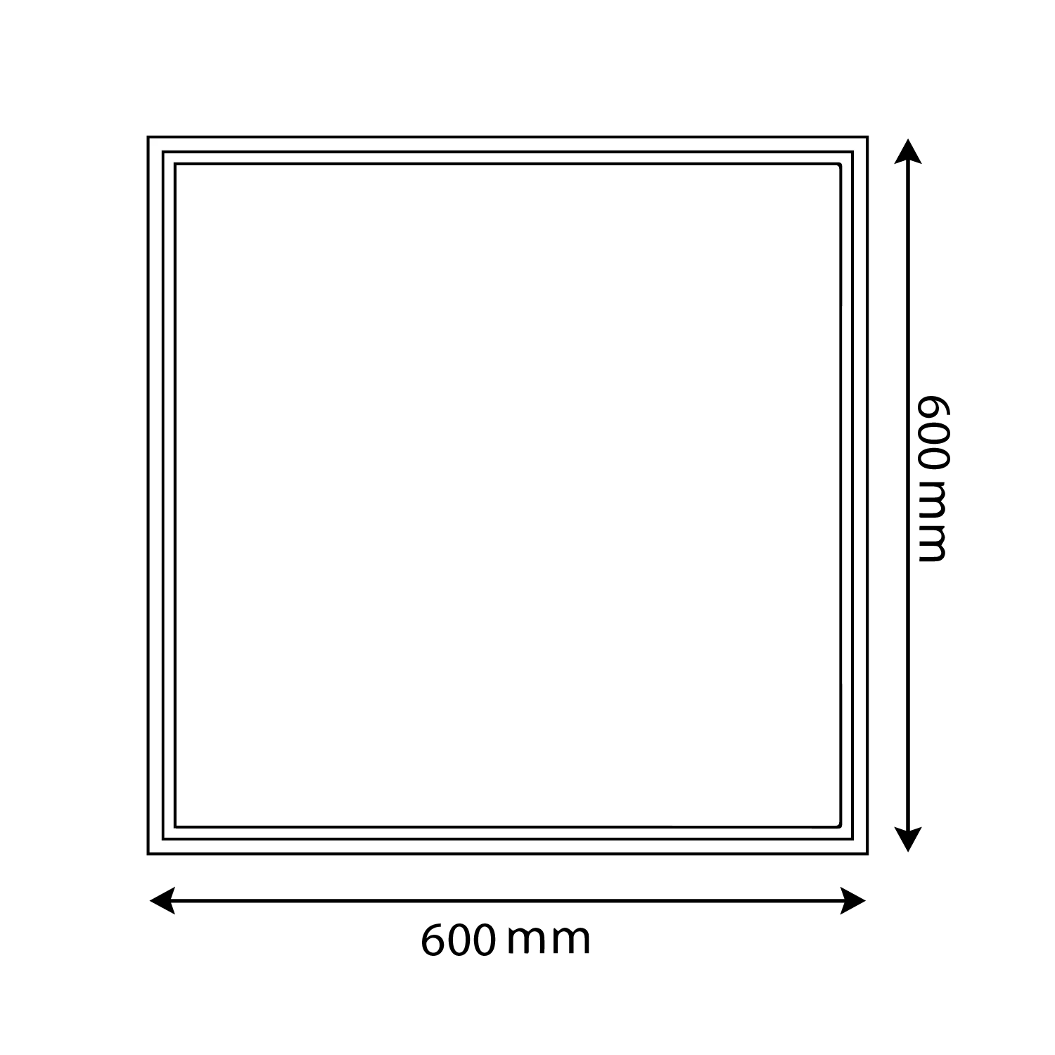 إنارة بانل ليد 60×60 من الترا لايت – 48 واط، إضاءة سقفية 3000K و6500K (RDMB48W)