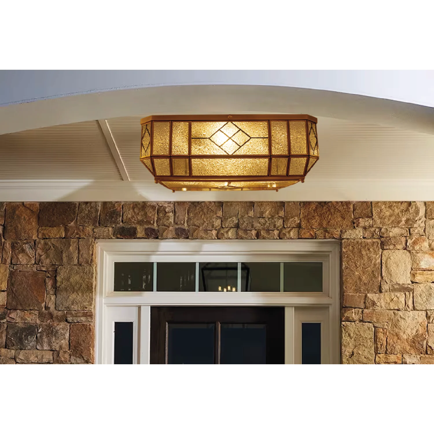 مصباح سقفي نحاسي من الترا لايت – تصميم عربي فاخر للإضاءة الخارجية (X018)