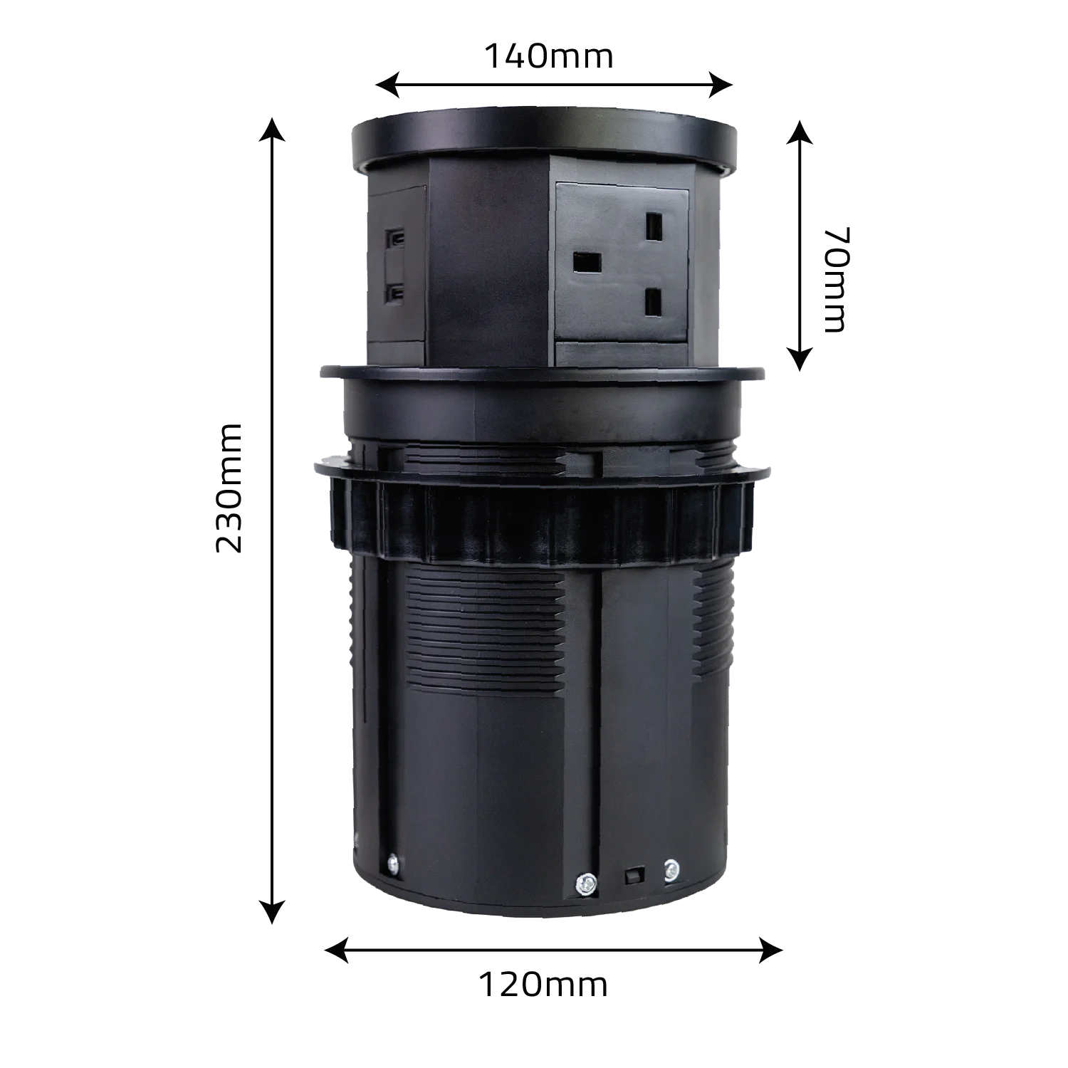 فيش طاولة كهربائي غاطس مع شحن لاسلكي وحساس لمس من الترالايت (SJ-01) 