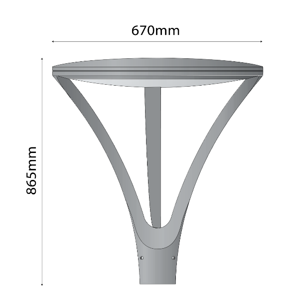 Pole Head LED Light sizes