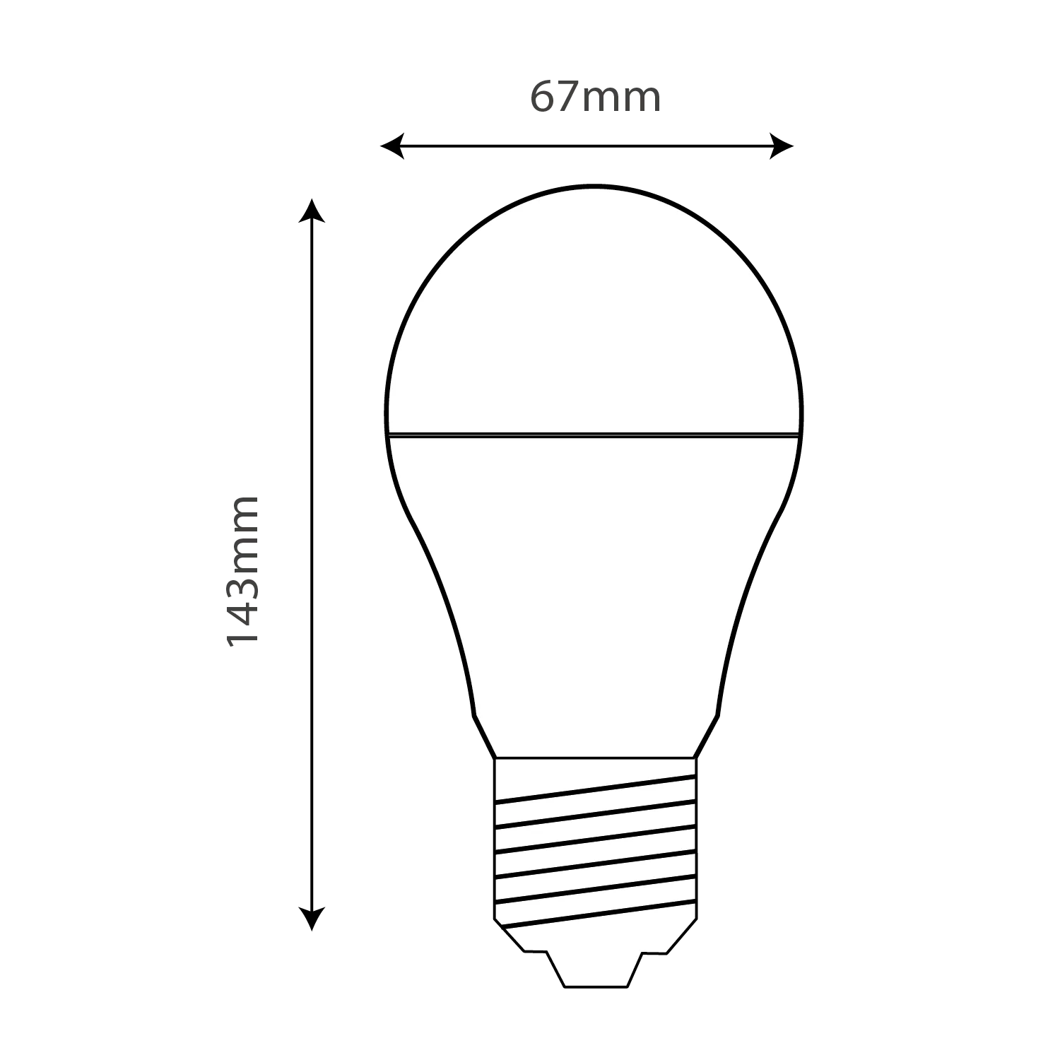 لمبة ليد الترالايت 19 واط وقاعدة E27 ذات كفائة وإضاءة عالية (UTL-A2452ST)