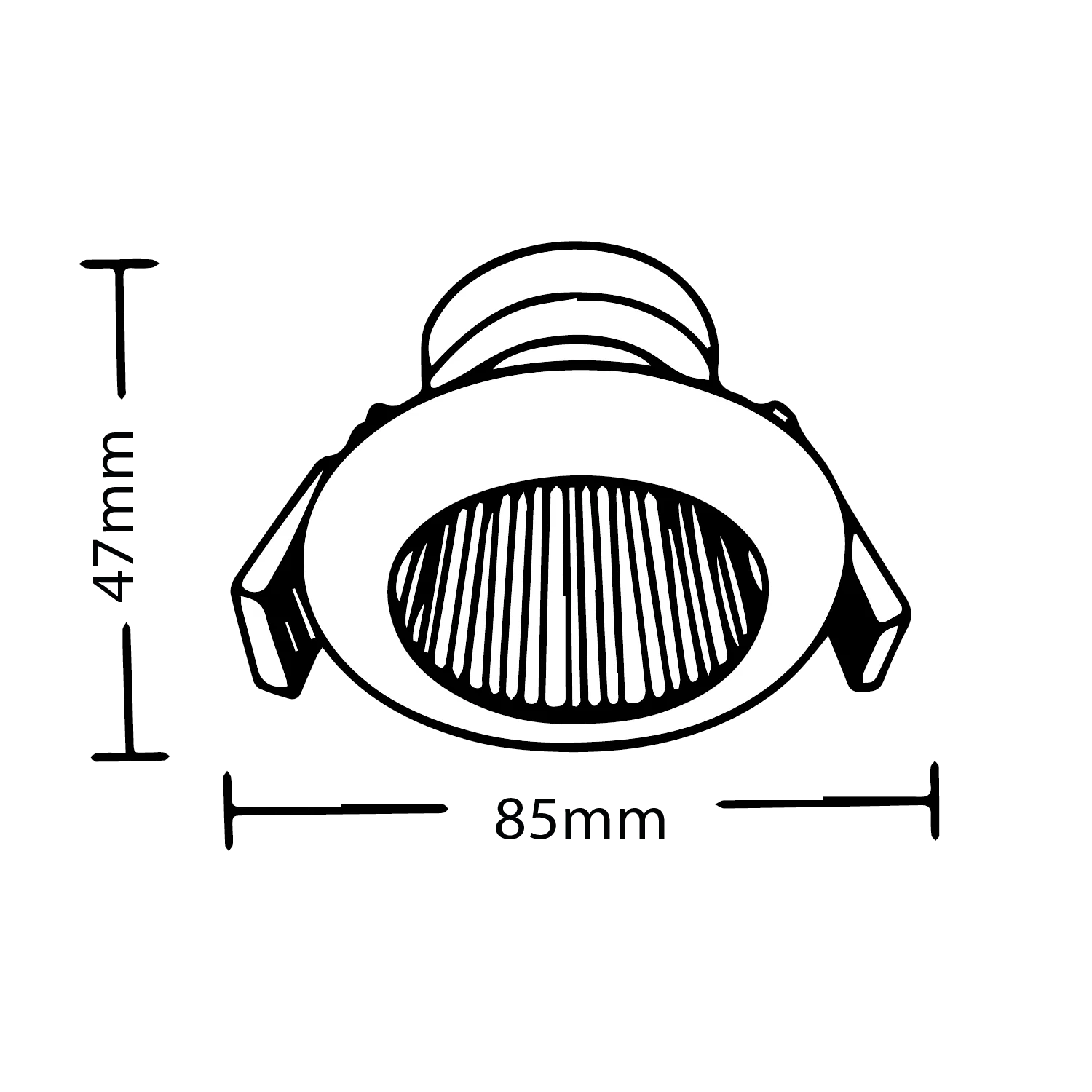 مقاس 7.5سم الترا لايت إطار سبوت لايت بقاعدة GU10 (BA108) 