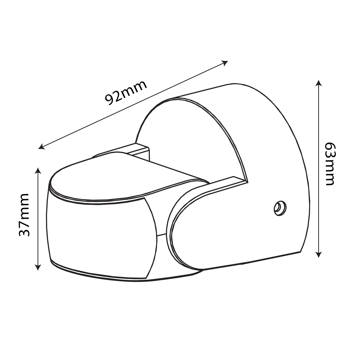 مستشعر الحركة بالأشعة تحت الحمراء - قابل للتوجيه بزاوية 180° - ضمان 5 سنوات (ST15B)