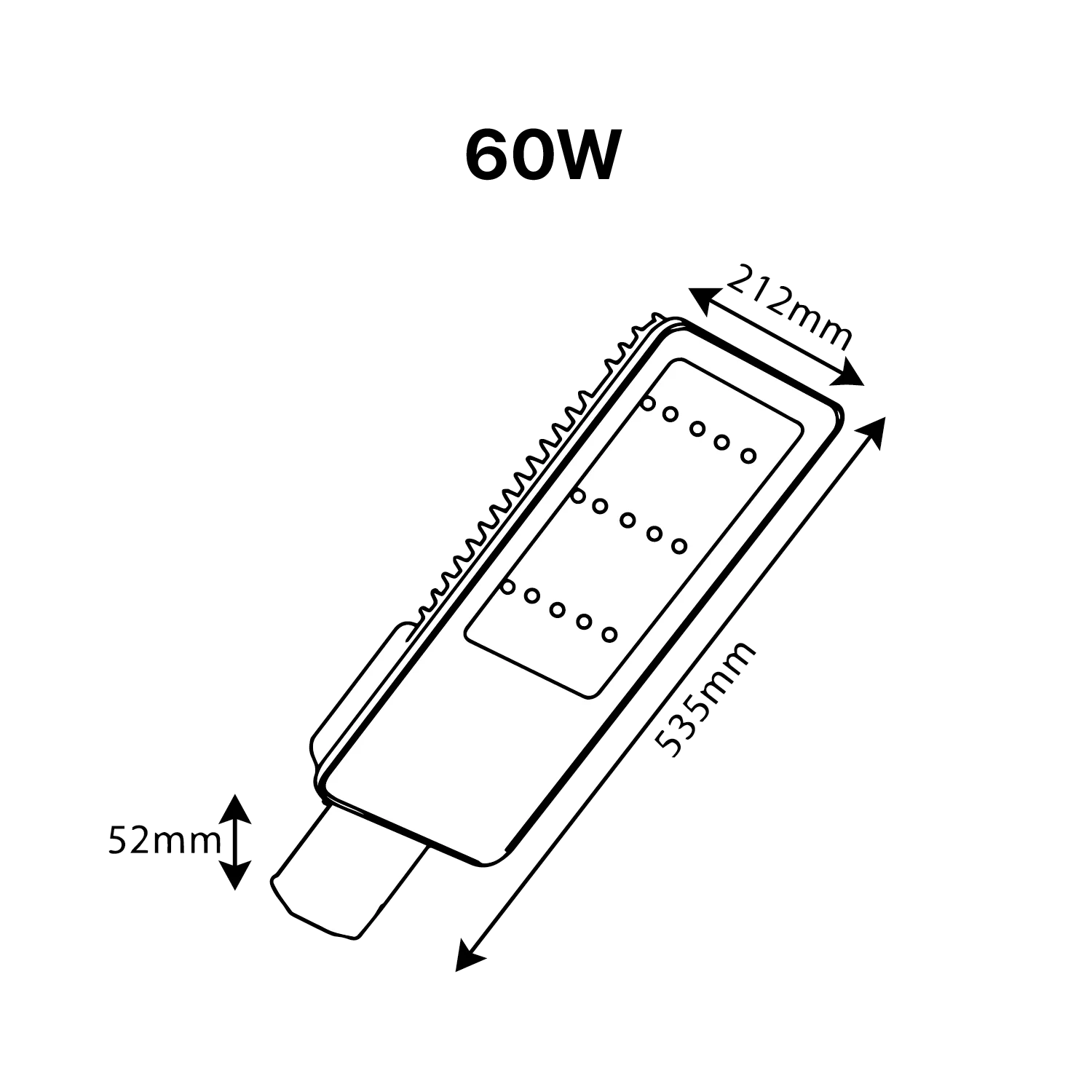Ultra Light LED Street Light, 60W – 90W, IP65 Aluminum Housing (TUS019B)