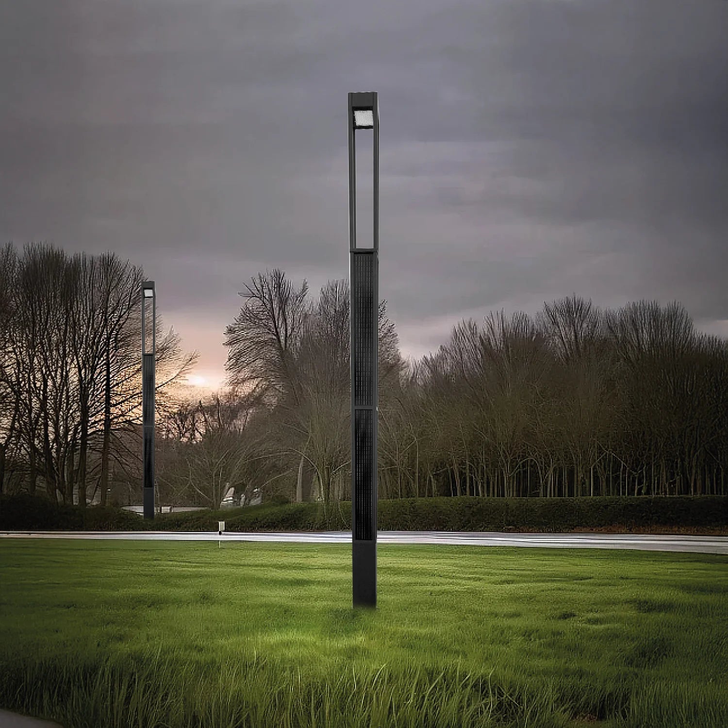 عامود إنارة شوارع شمسي 4 متر 32 واط IP65 (WLZG)