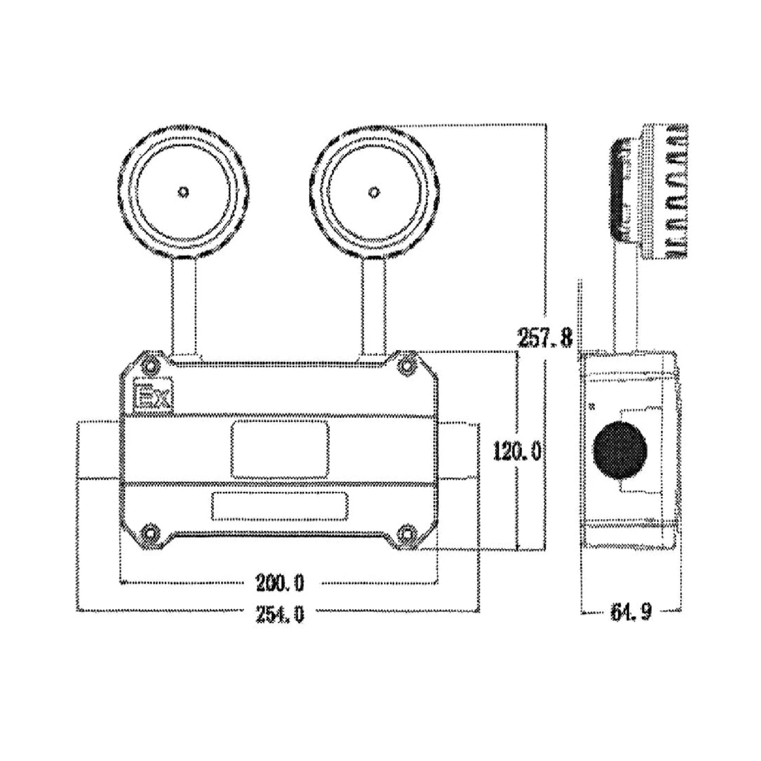 إضاءة طوارئ مقاومة للانفجار من الترالايت – مصابيح مزدوجة ببطارية داخلية وتصنيف IP65 (JY-1009)