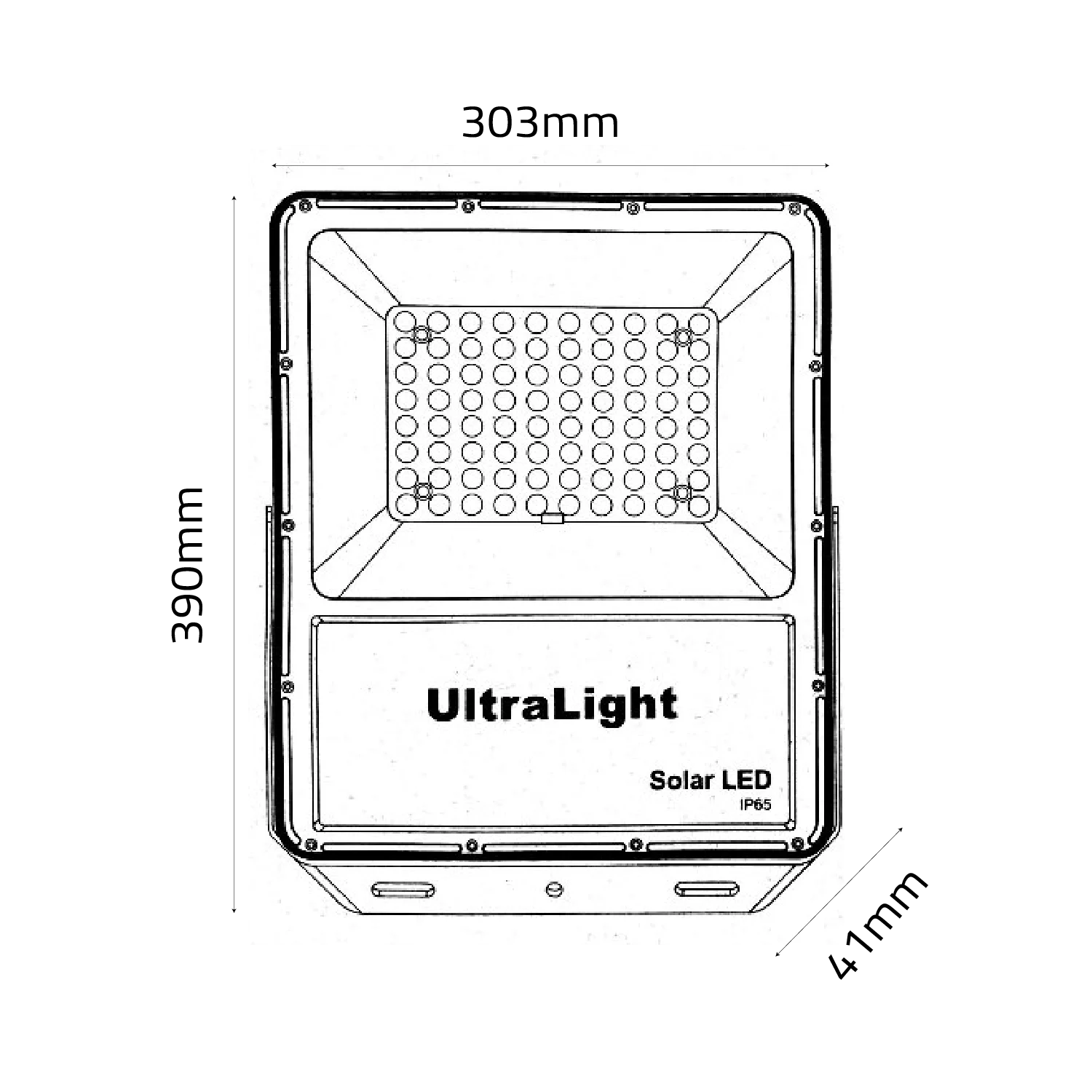 كشاف شمسي ليد بقدرة 30 واط (SFL-30W) - بطارية ليثيوم قوية ومقاوم للماء IP65