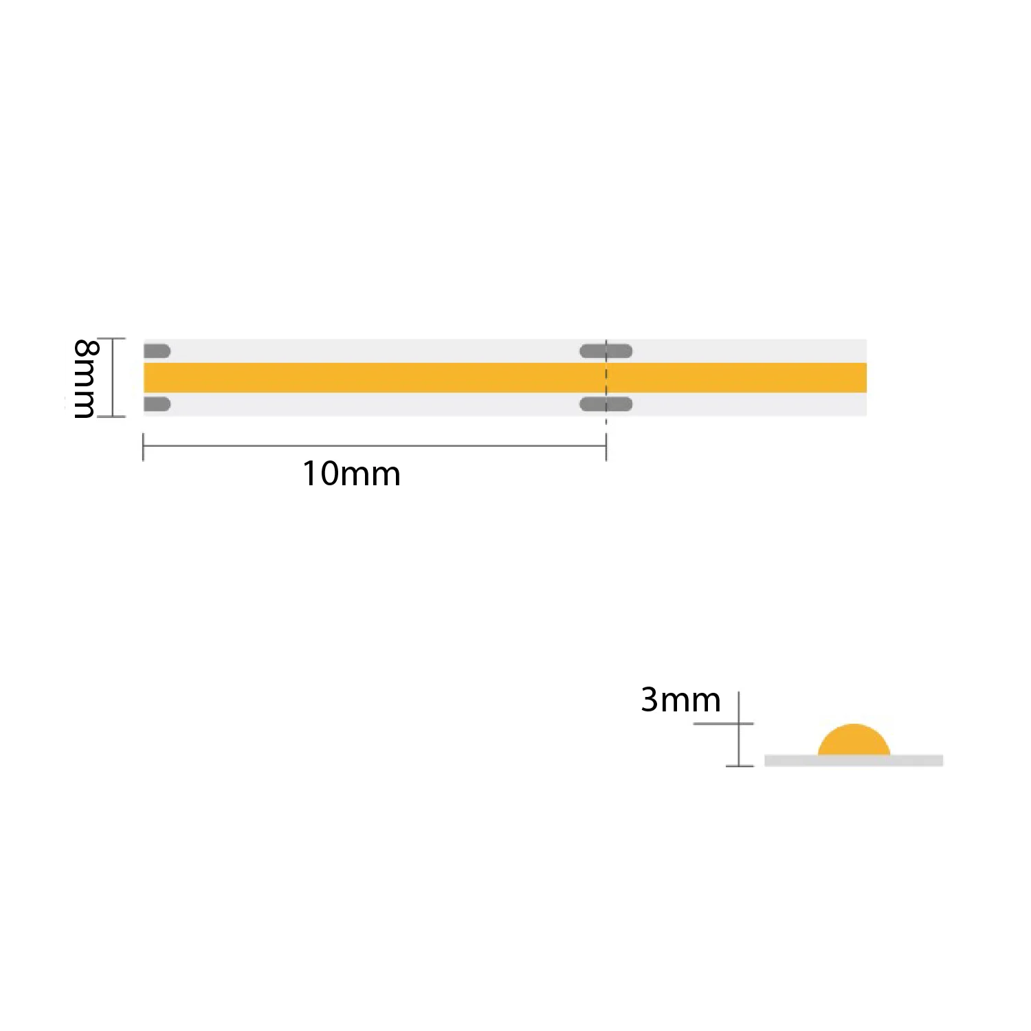 شريط 5 متر ليد COB من الترالايت  – إضاءة ناعمة بتصميم مرن ودقة ألوان عالية CRI 90 (COB-400P)