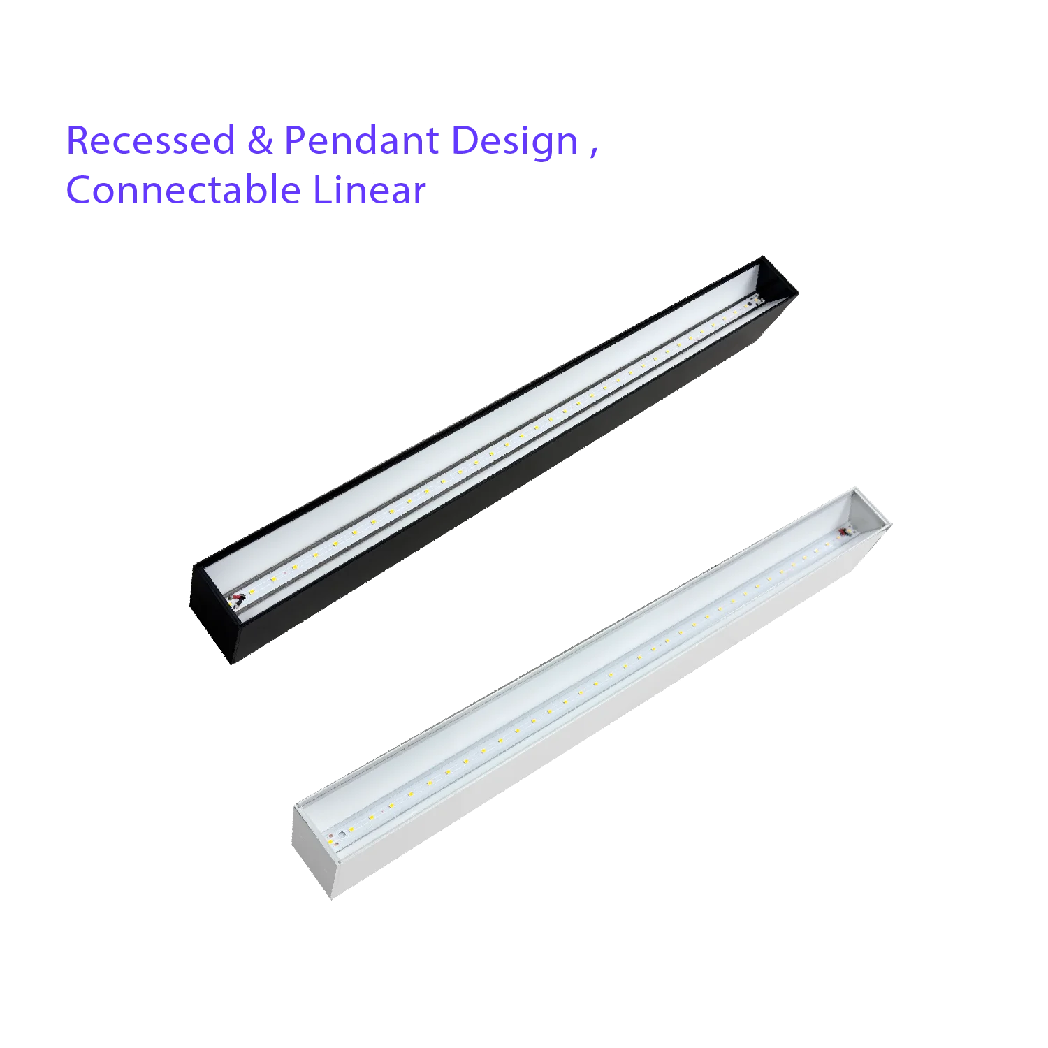 كشاف خطي ليد مدمج ومعلق (BR5124) من الترالايت – إضاءة داخلية موفرة للطاقة من OSRAM