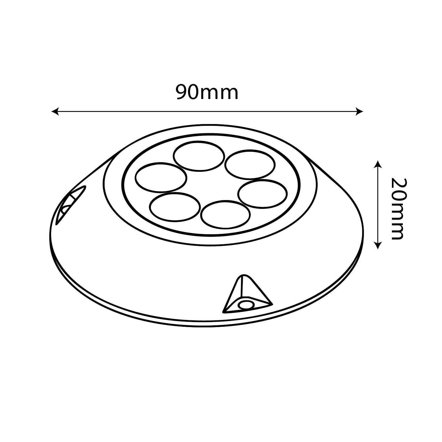 كشاف Ultra Light تحت الماء LED (BD8501) - إضاءة خارجية مقاومة للماء بقوة 6 واط