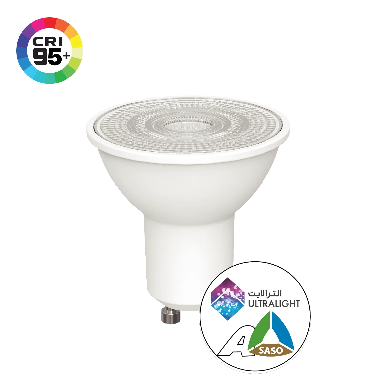 لمبة ليد الترالايت 4.3 واط - قاعدة GU10 - درجو وضوح لون عالية (UTL‑M540ST)