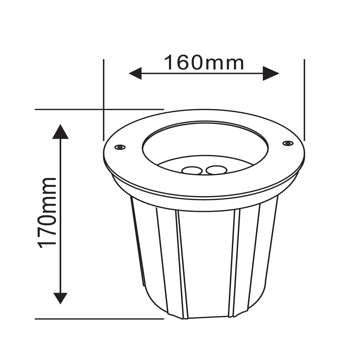 مصباح إنارة ليد أرضية 12.5 واط ,قابلة للتدوير مع درجة حماية IP67 (BR7867)