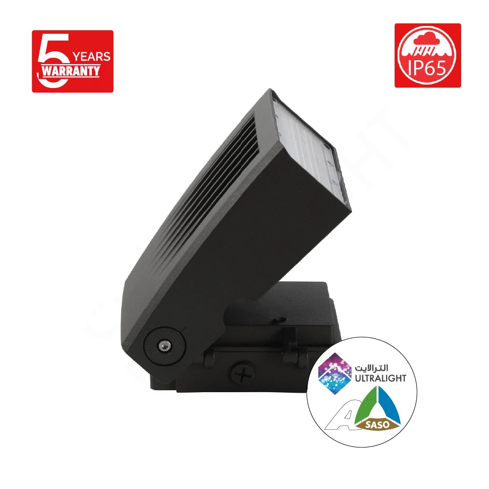 It features a 0°–90° adjustable joint , IP65 protection ,  Long lifespan up to 50,000 hours with a 5-year warranty.