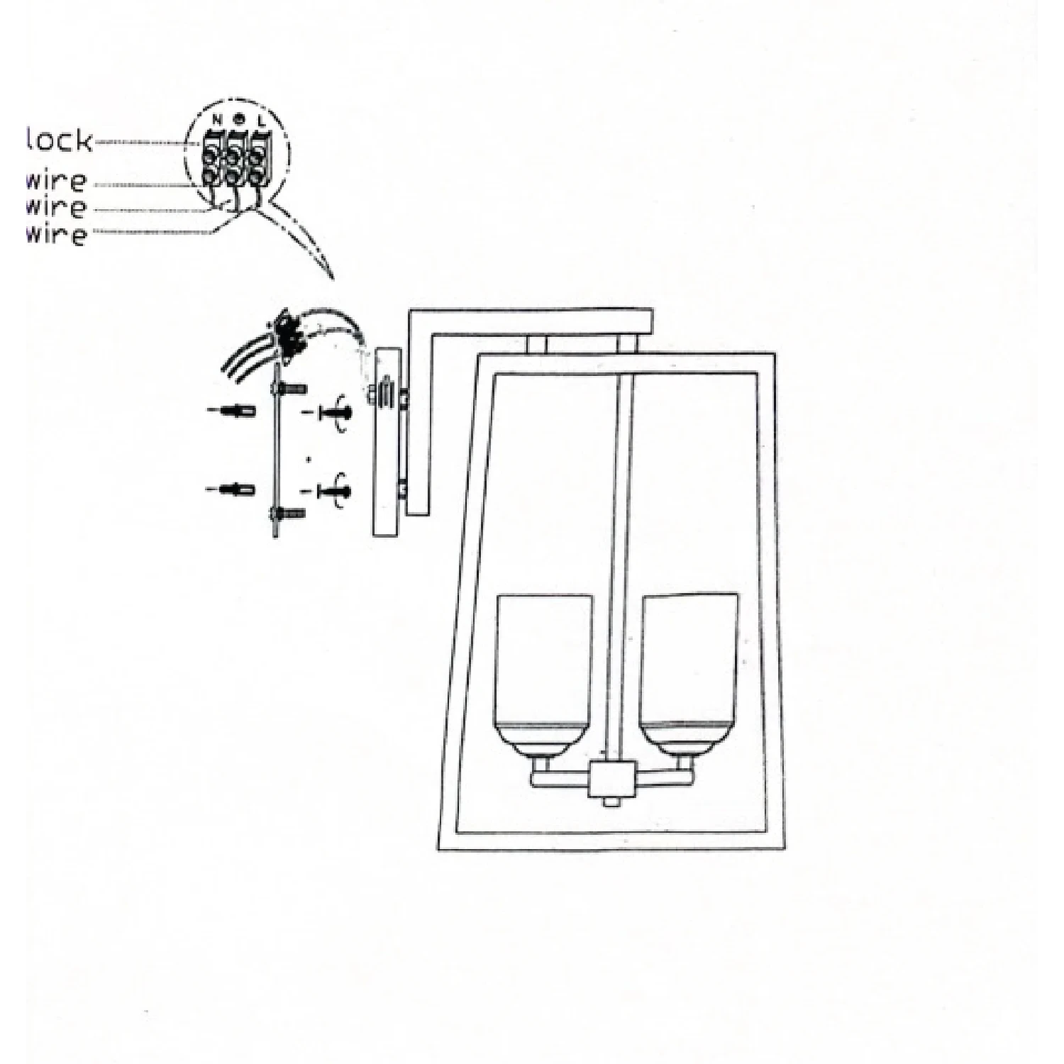 إنارة جدارية نحاسية الترالايت (L3404)