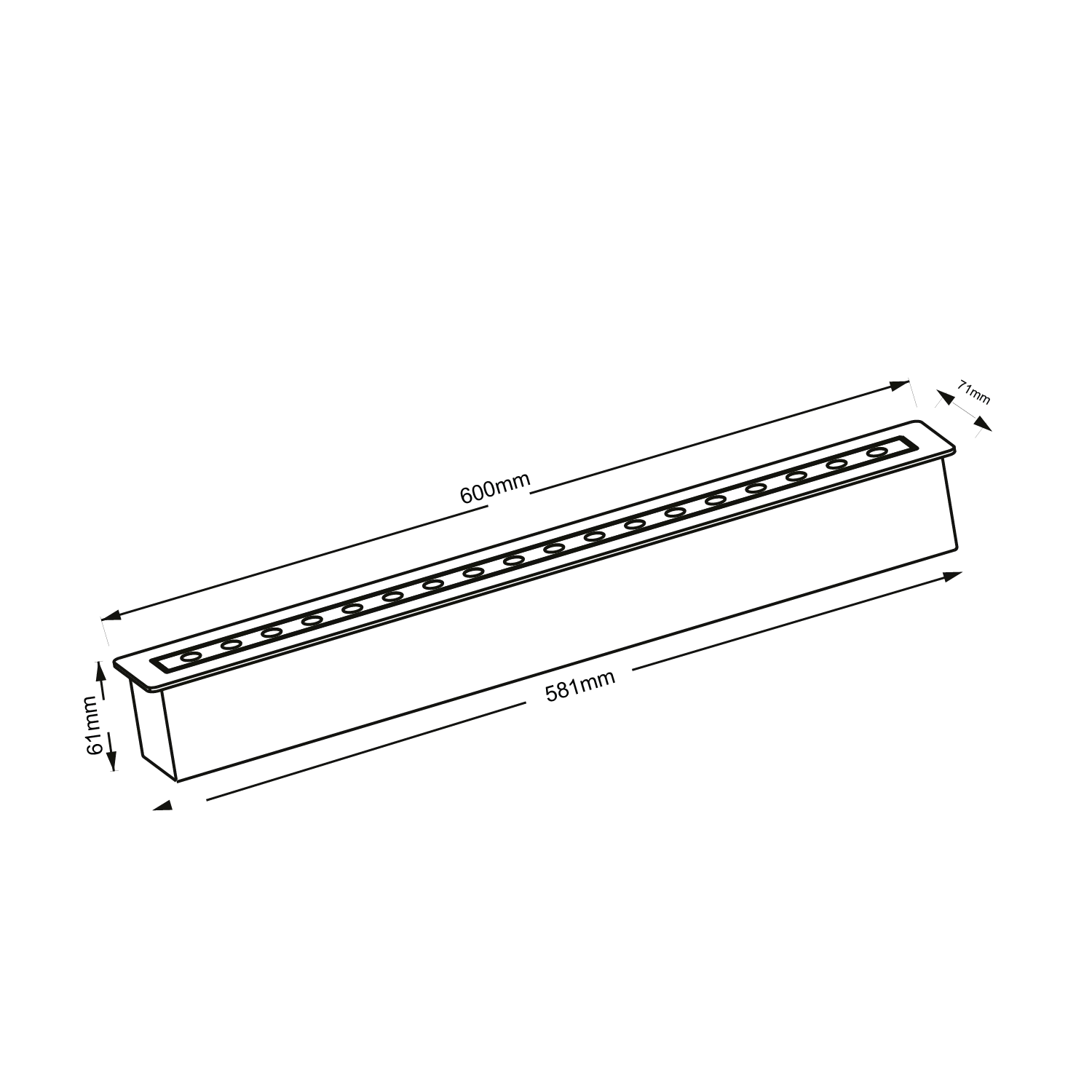 مسطرة ليد دفن خارجي الترالايت IP67 (BD9007)