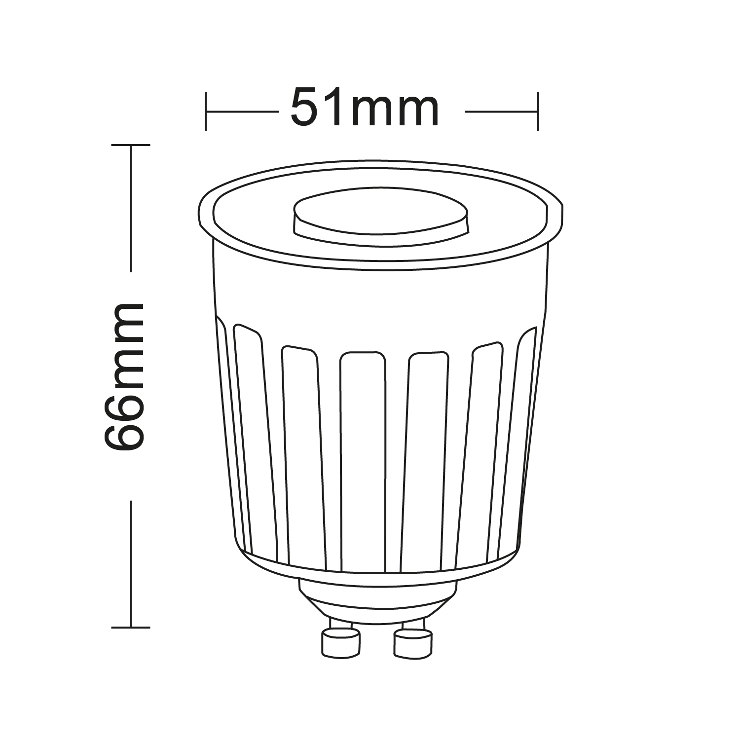Ultralight LED Bulb Light 7.5W - Narrow Beam (UTL-CF-12aM650ST)