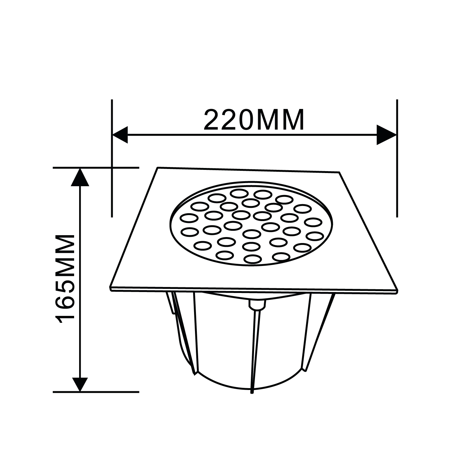 garden square light size