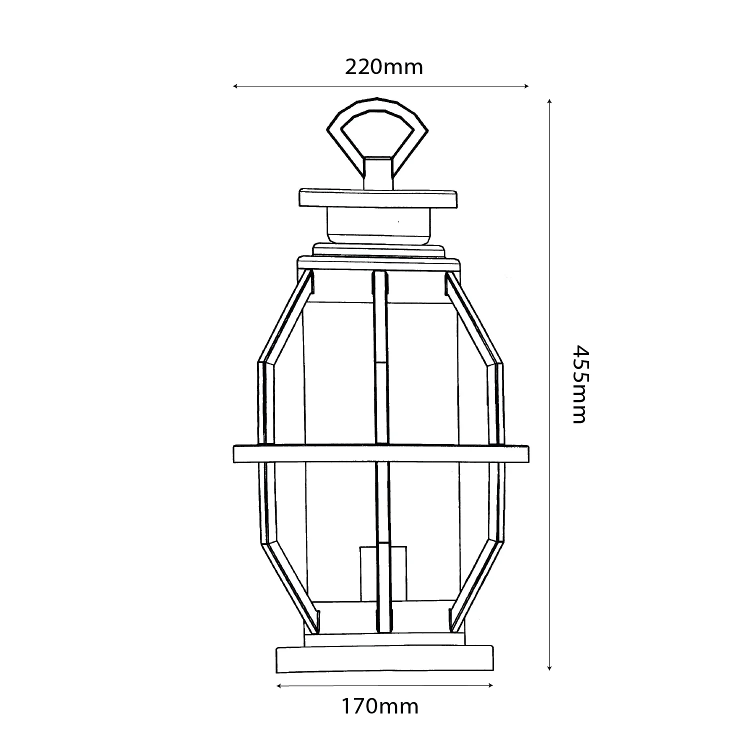 إنارة خارجية شكل فانوس الترا لايت E27  (0445-Family)