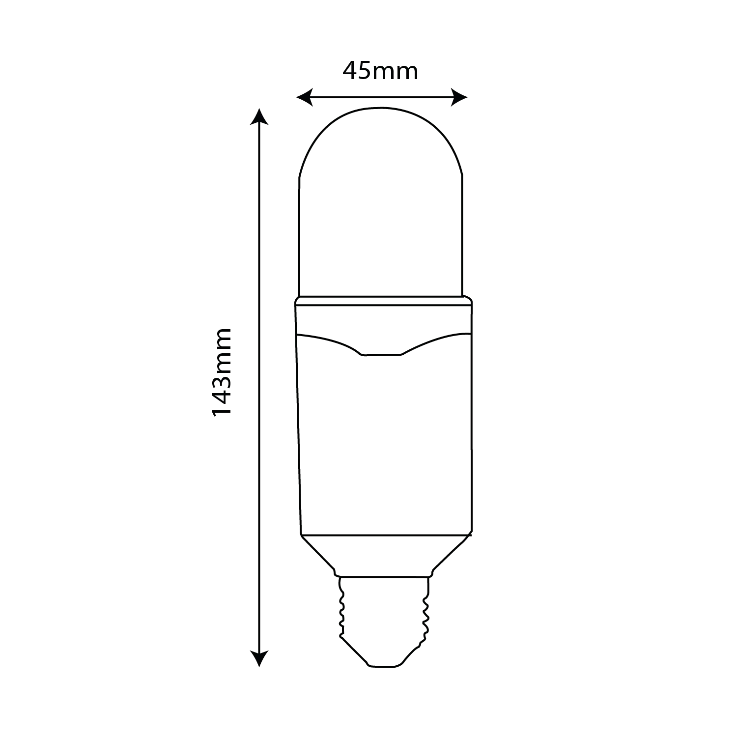 لمبة ليد 15 واط وقاعدة E27 الترالايت (YTP45Z1)