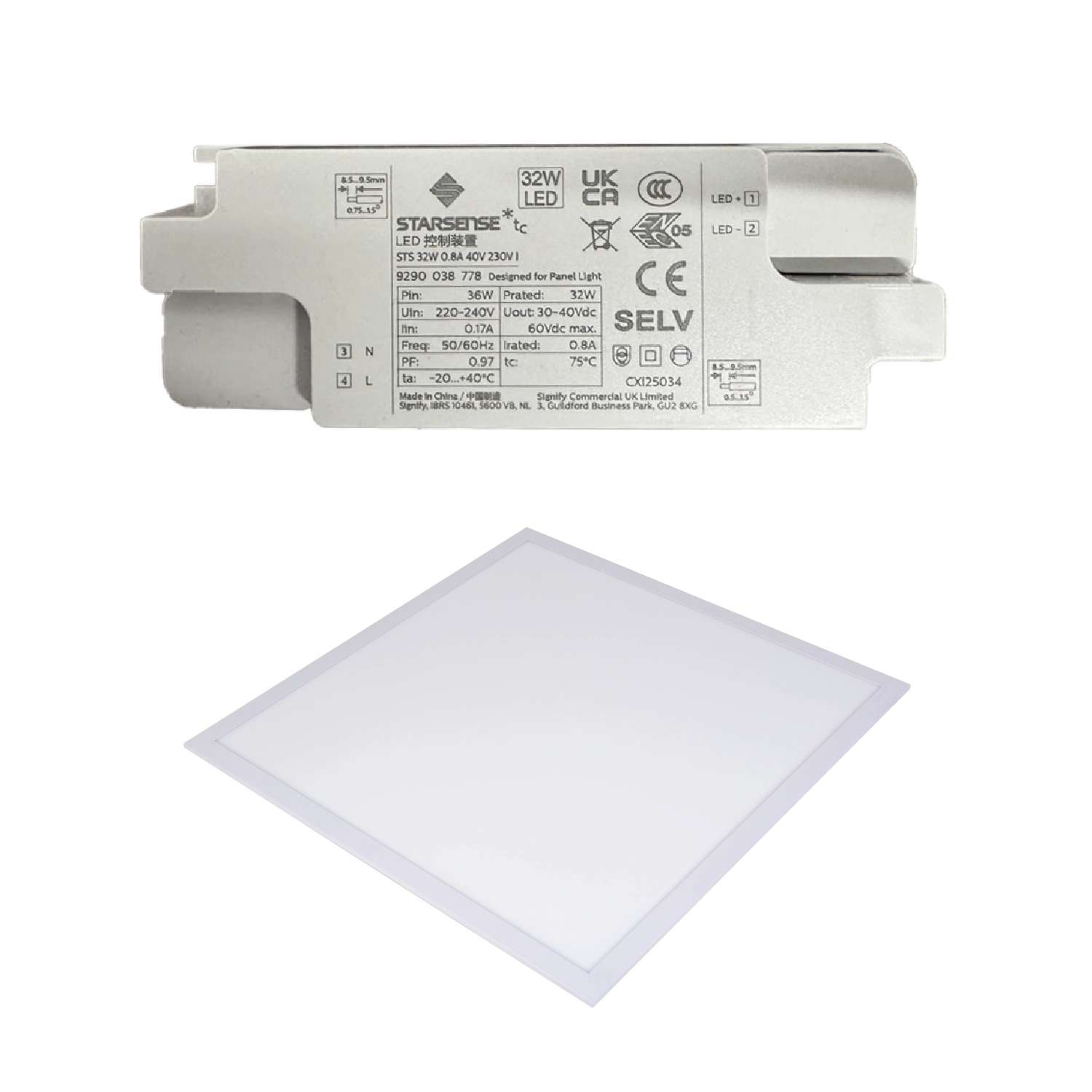 لوحة إنارة بانل ليد 30 واط من الترالايت - كفاءة عالية وتوفير طاقة مع CRI 95 (T600)