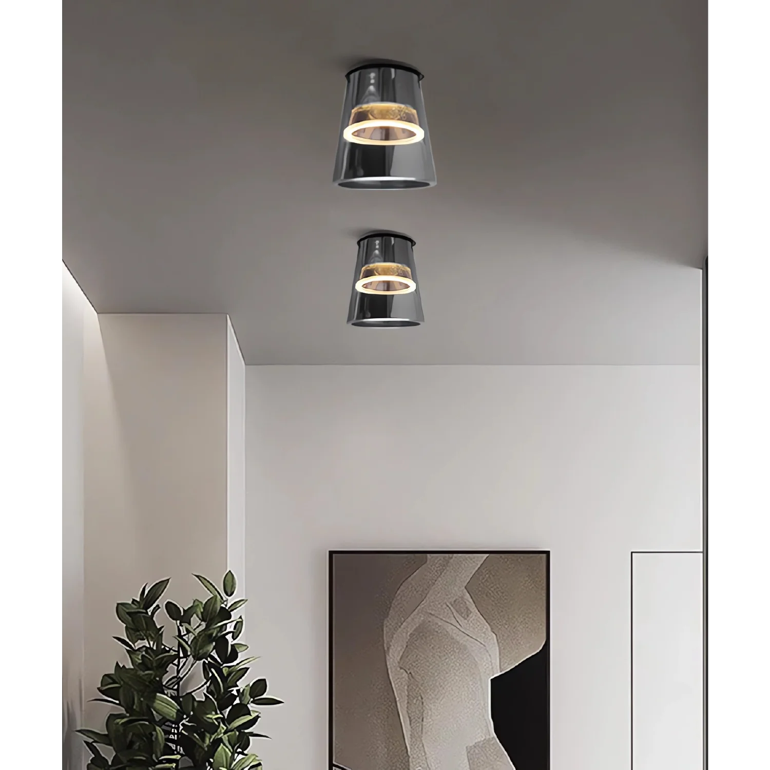  إنارة داون لايت ليد داخلي من الترالايت – قوة 10واط بهيكل زجاجي وشريحة أوسرام (BR4066)