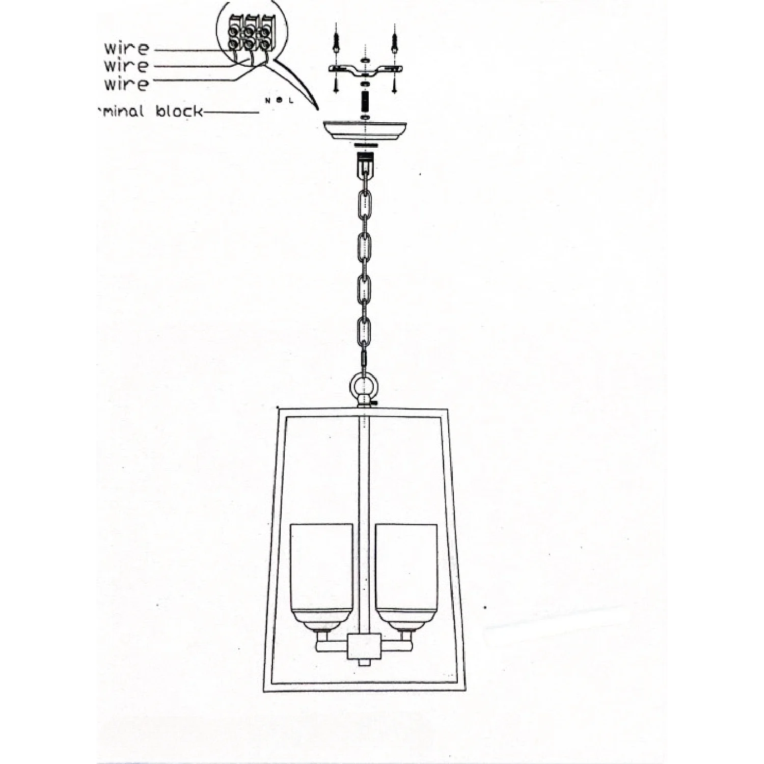 إنارة نحاسية معلقة الترالايت (P3404)