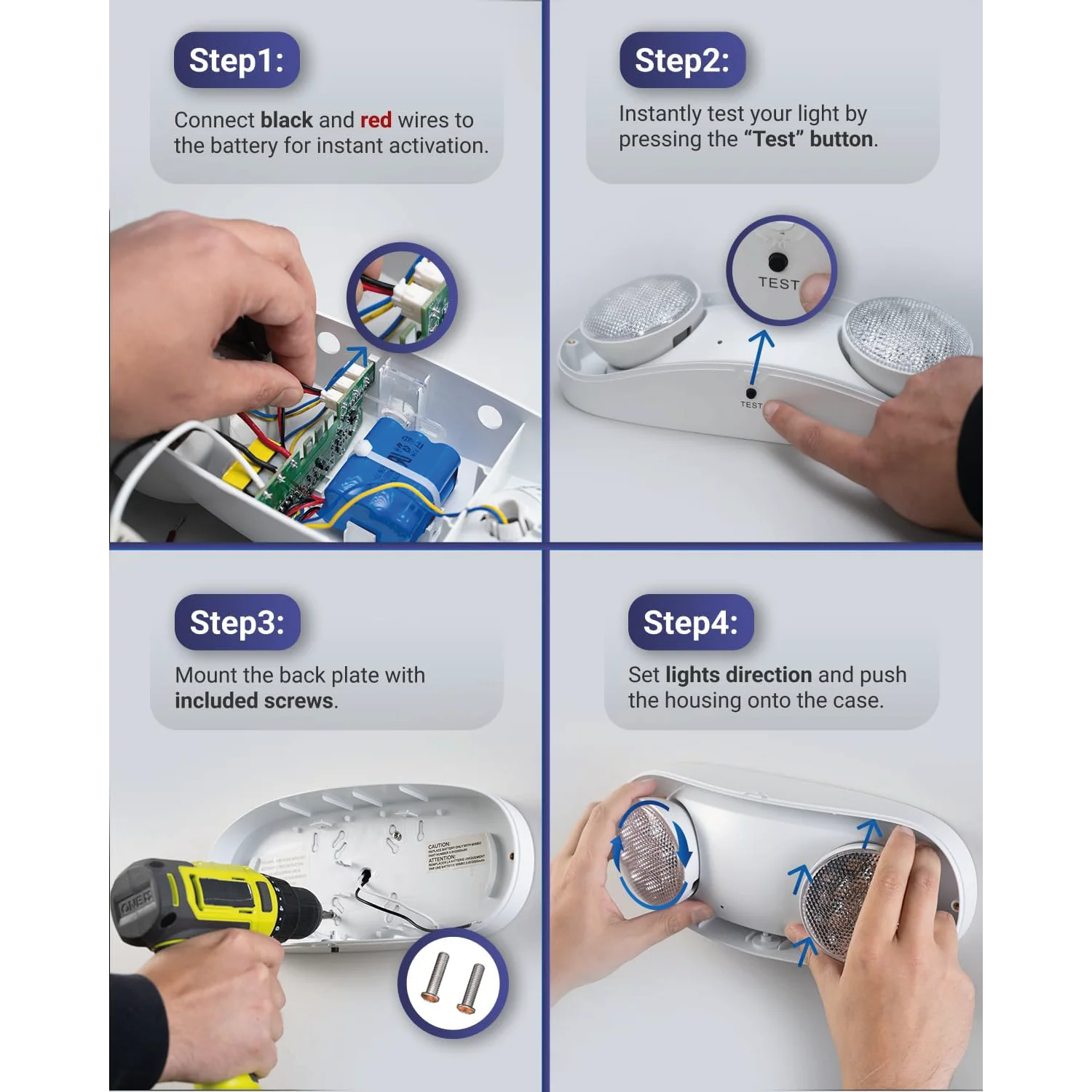 إنارة ليد للطوارئ الترالايت 4 واط IP65 (JLEU5WP)