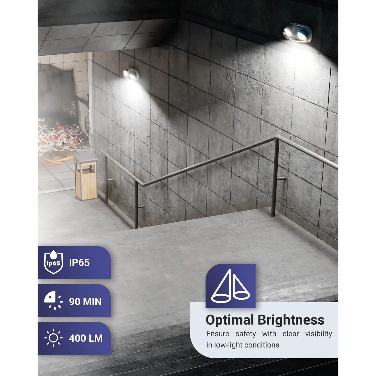 إنارة ليد للطوارئ الترالايت 4 واط IP65 (JLEU5WP)