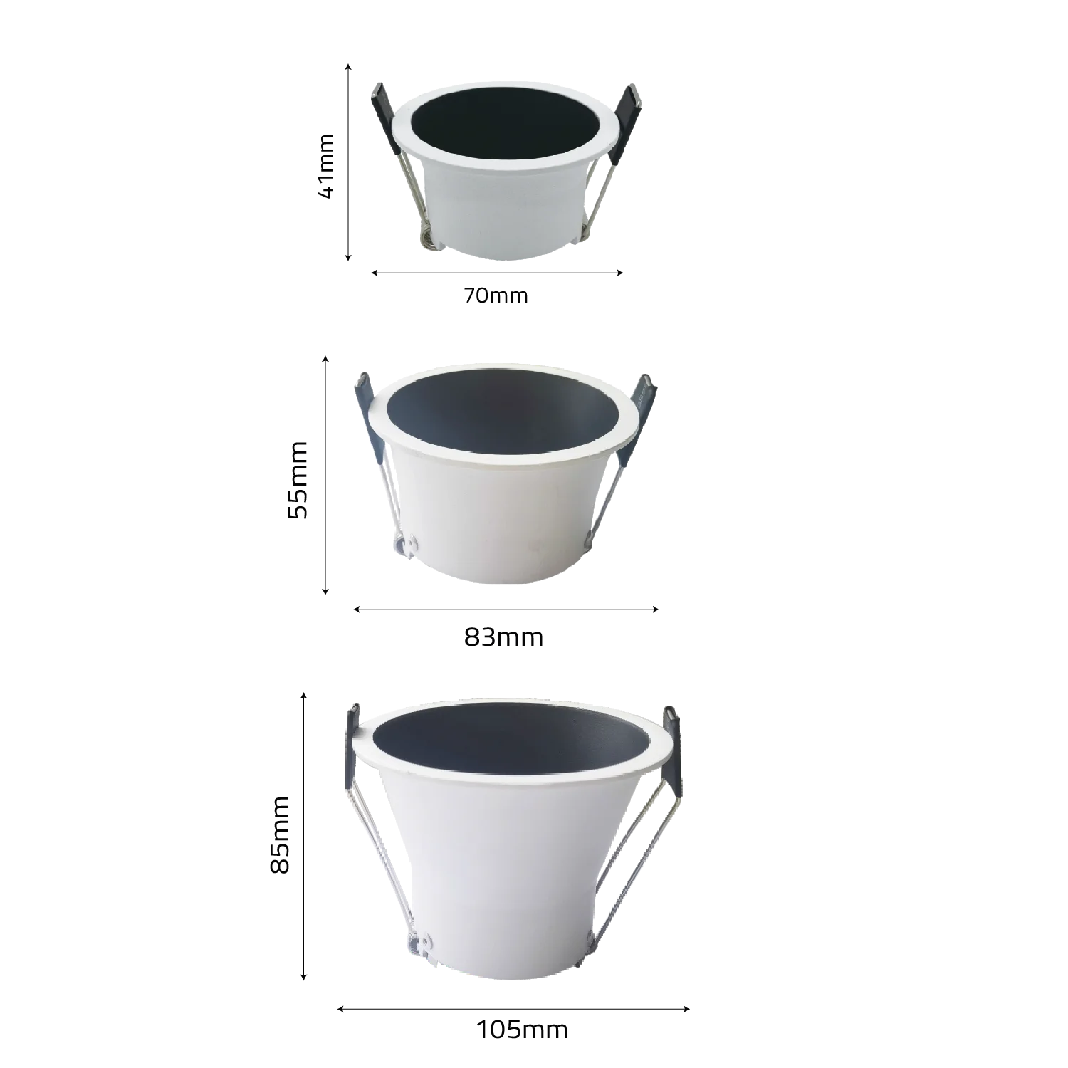 إطار سبوت لايت داخلي – تصميم مضاد للوهج بمقاسات متعددة (BA352)