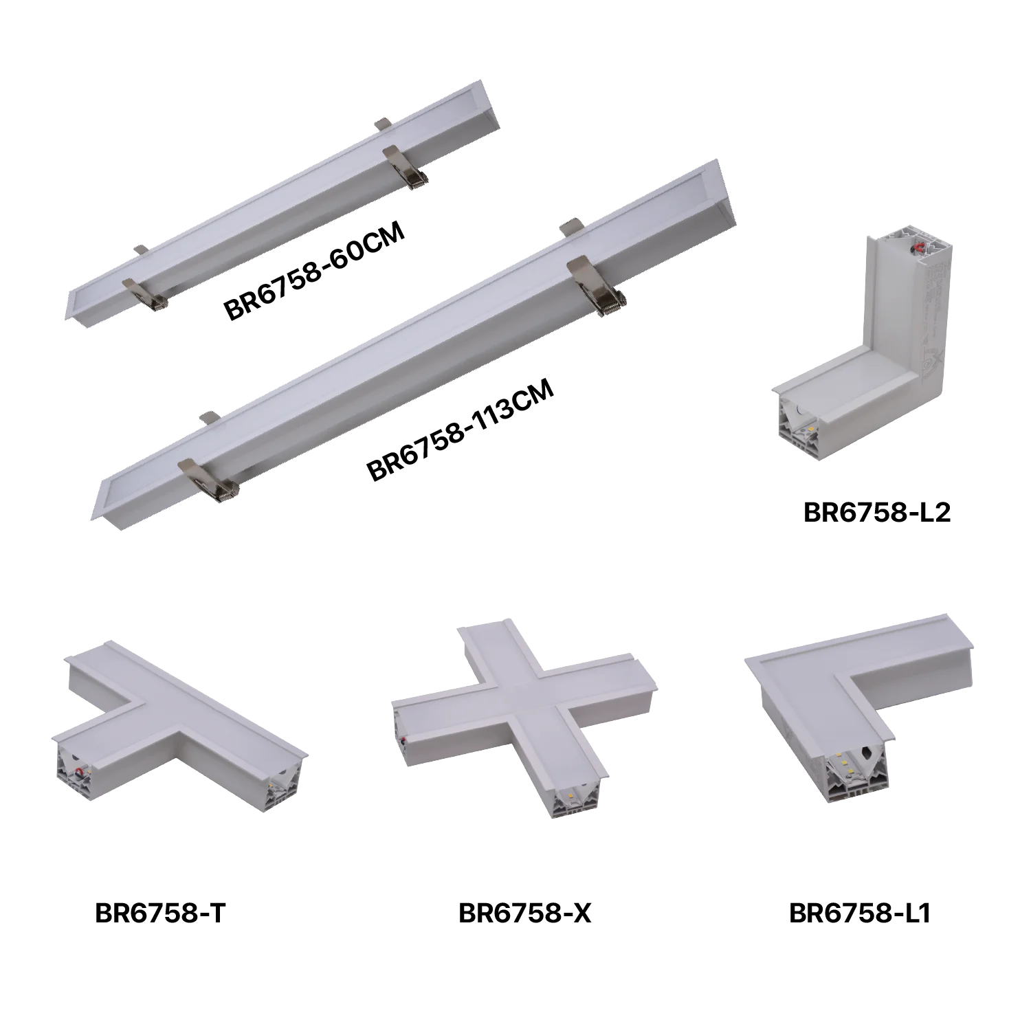 Buy Ultralight Linear Recursed Light With connectors - Modern Design - OSRAM LEDs (BR6758) - Best  from Ultralight