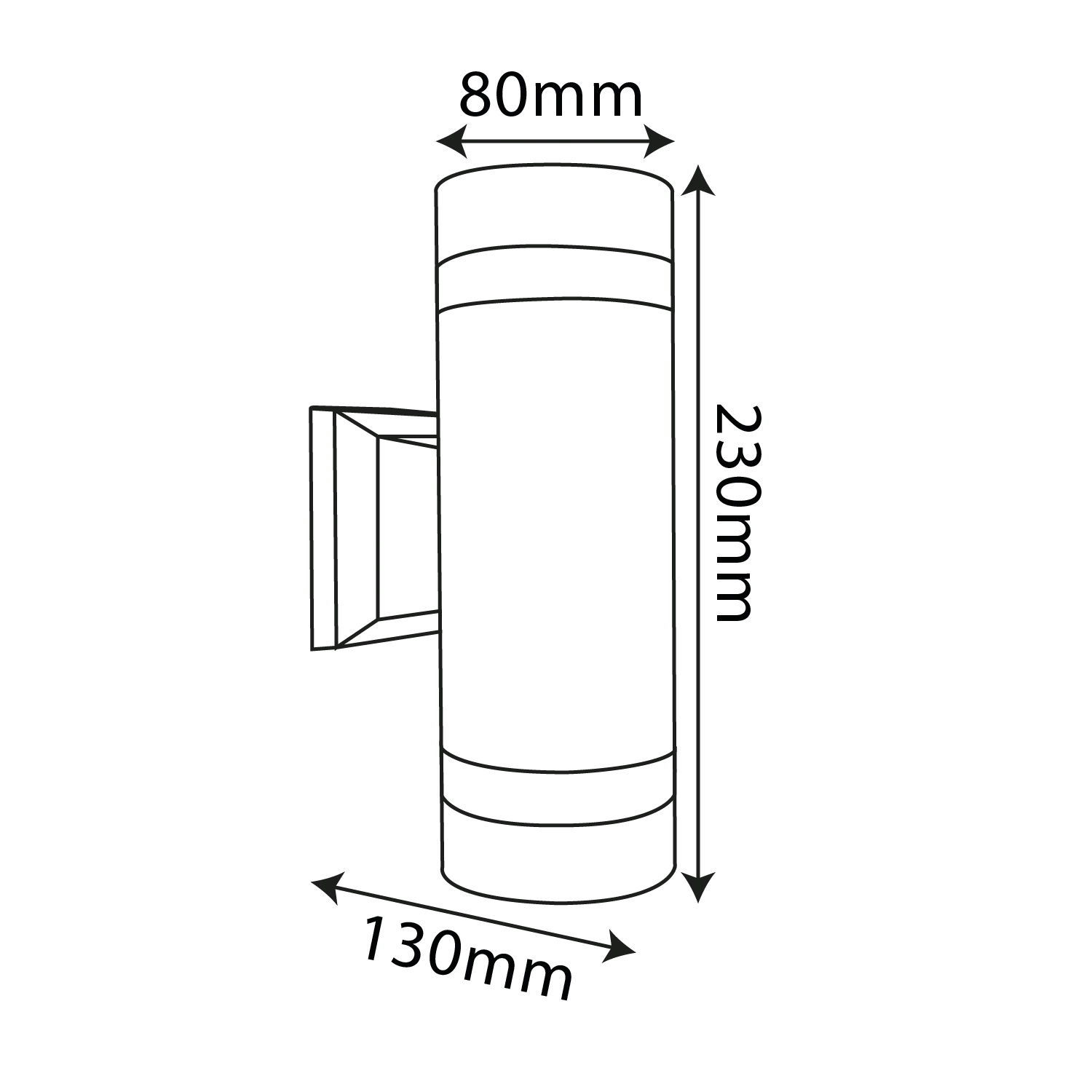 Ultralight Aluminum Wall Light Frame (YJ2180-2)