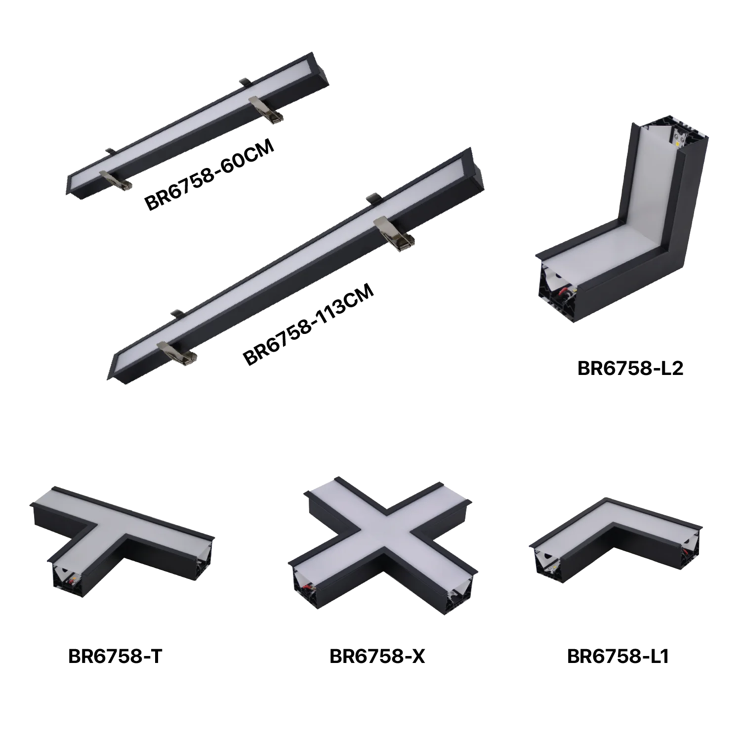 Buy Ultralight Linear Recursed Light With connectors - Modern Design - OSRAM LEDs (BR6758) - Best  from Ultralight