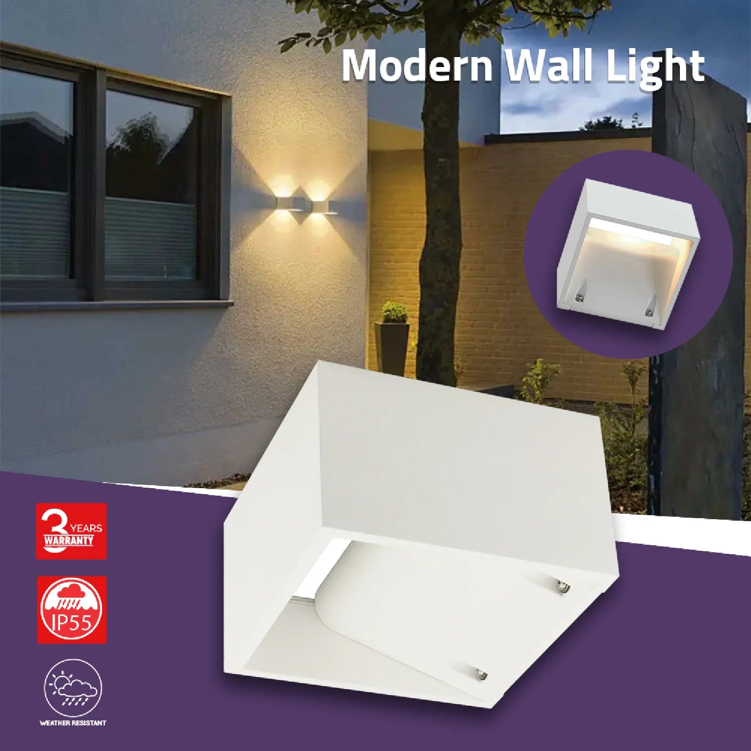 الترا لايت إنارة جدارية ليد للأعلى و الأسفل (1048G03)