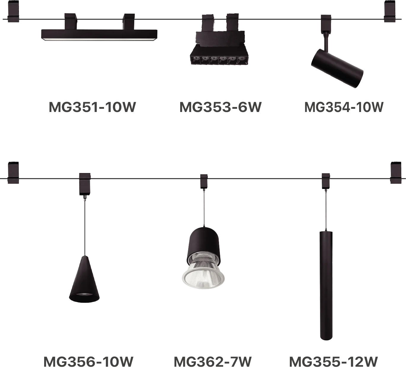 إنارة سكة مغناطيسية معلقة وحديثة الترالايت (BM3-Family)