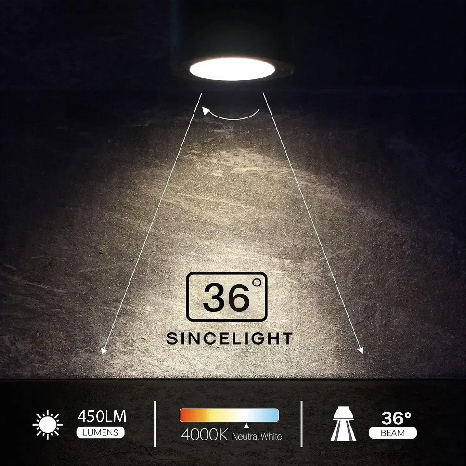 إنارة ليد سقفية لون أبيض الترالايت - أداء عالي الجودة بشريحة سامسونج (UTL-KS)