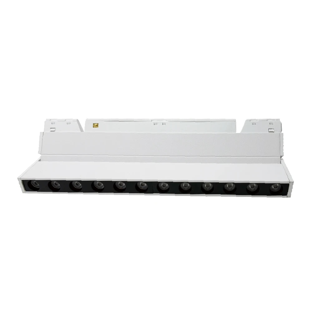White electronic device with multiple components on a white background