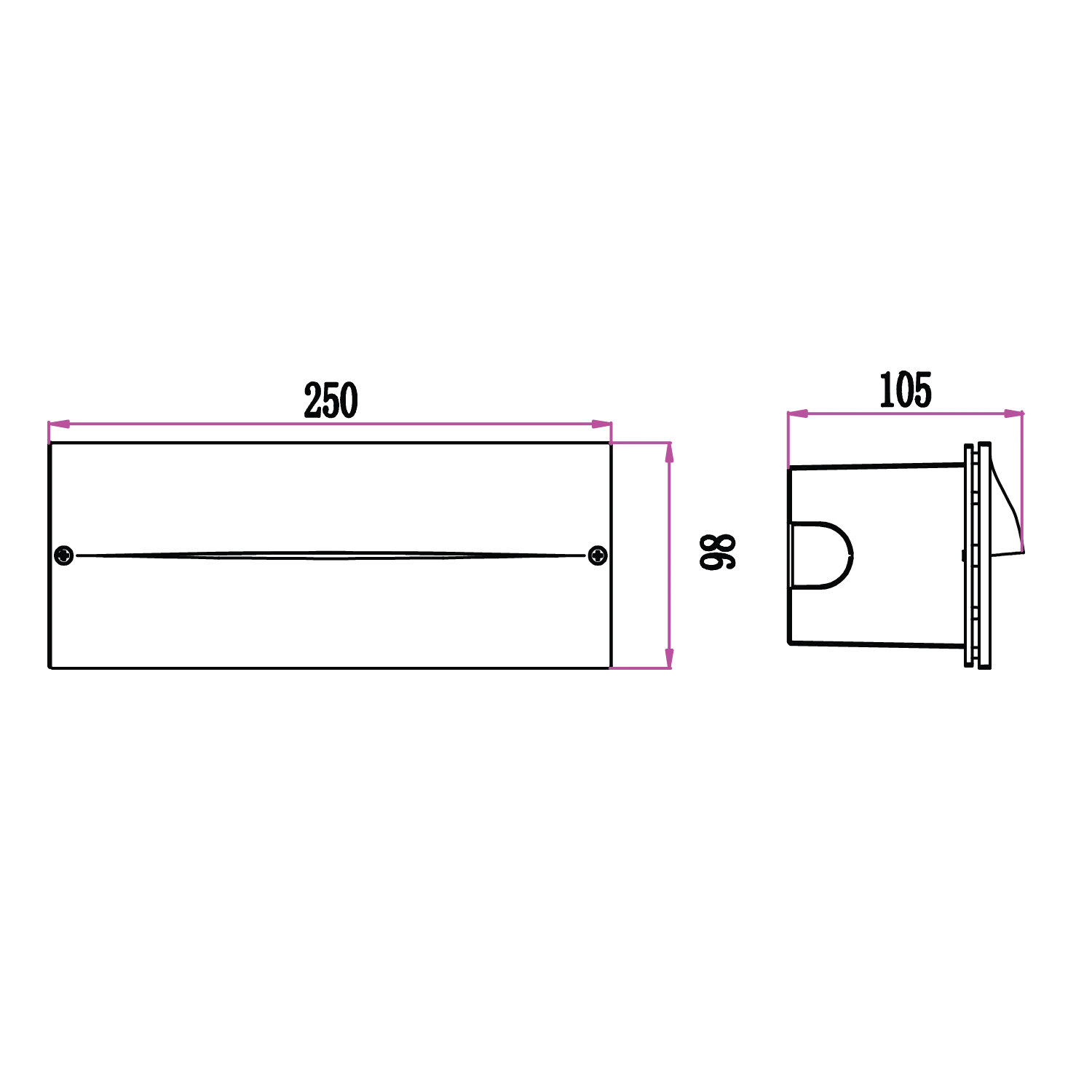 إنارة جدارية لإنارة درج وسلالم  10 واط و مقاومة للماء (GL13307)