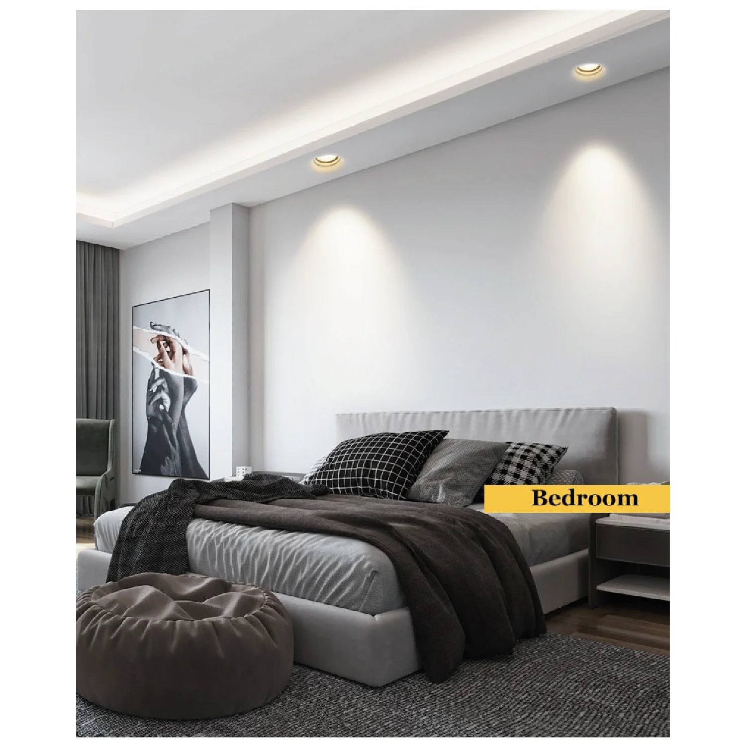 إطار إنارة سقف الترالايت من الجيبسن GU10 - تصميم أنيق وجودة إضاءة مثالية (MC-9130)