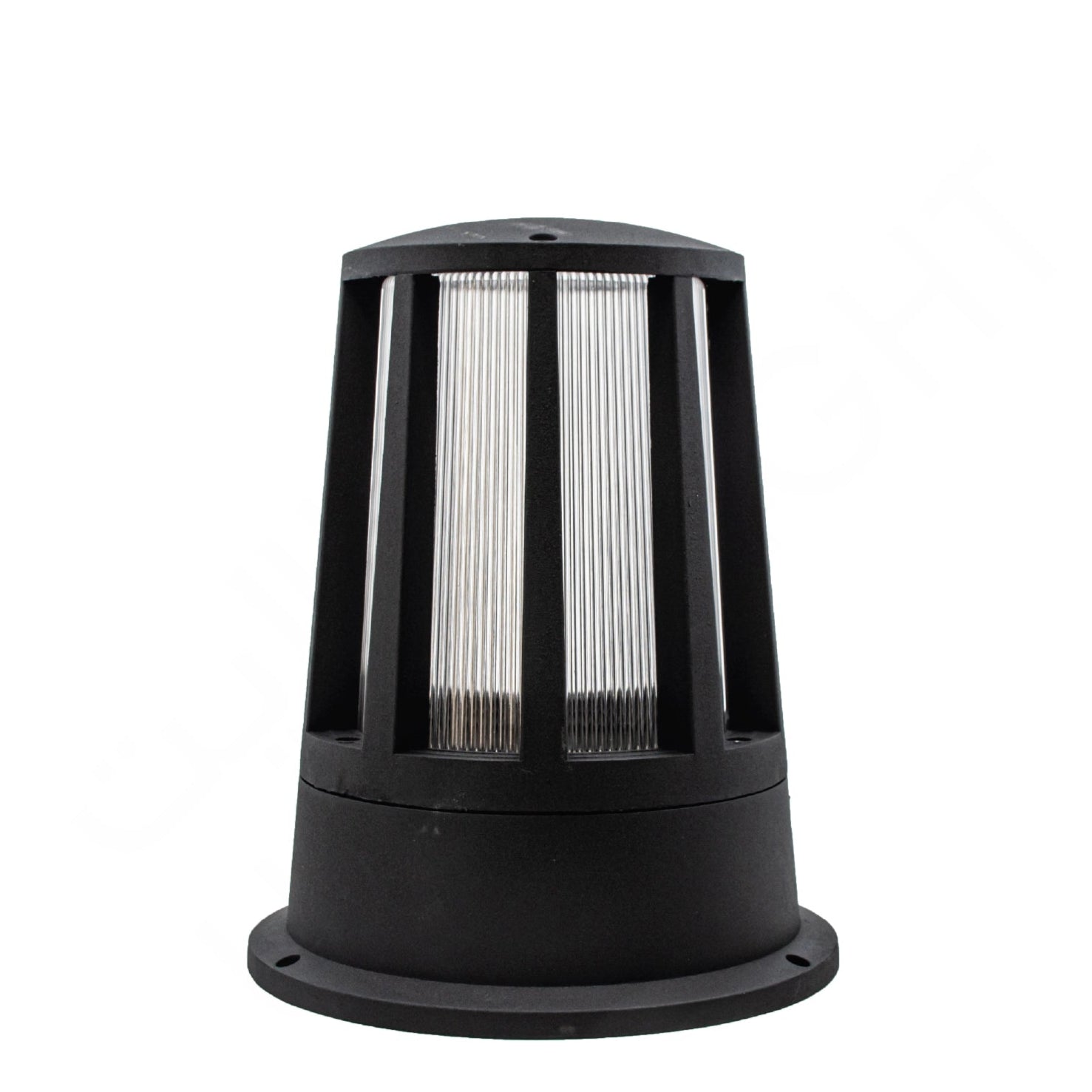 Black outdoor lamp on a white background