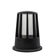 Black outdoor lamp on a white background