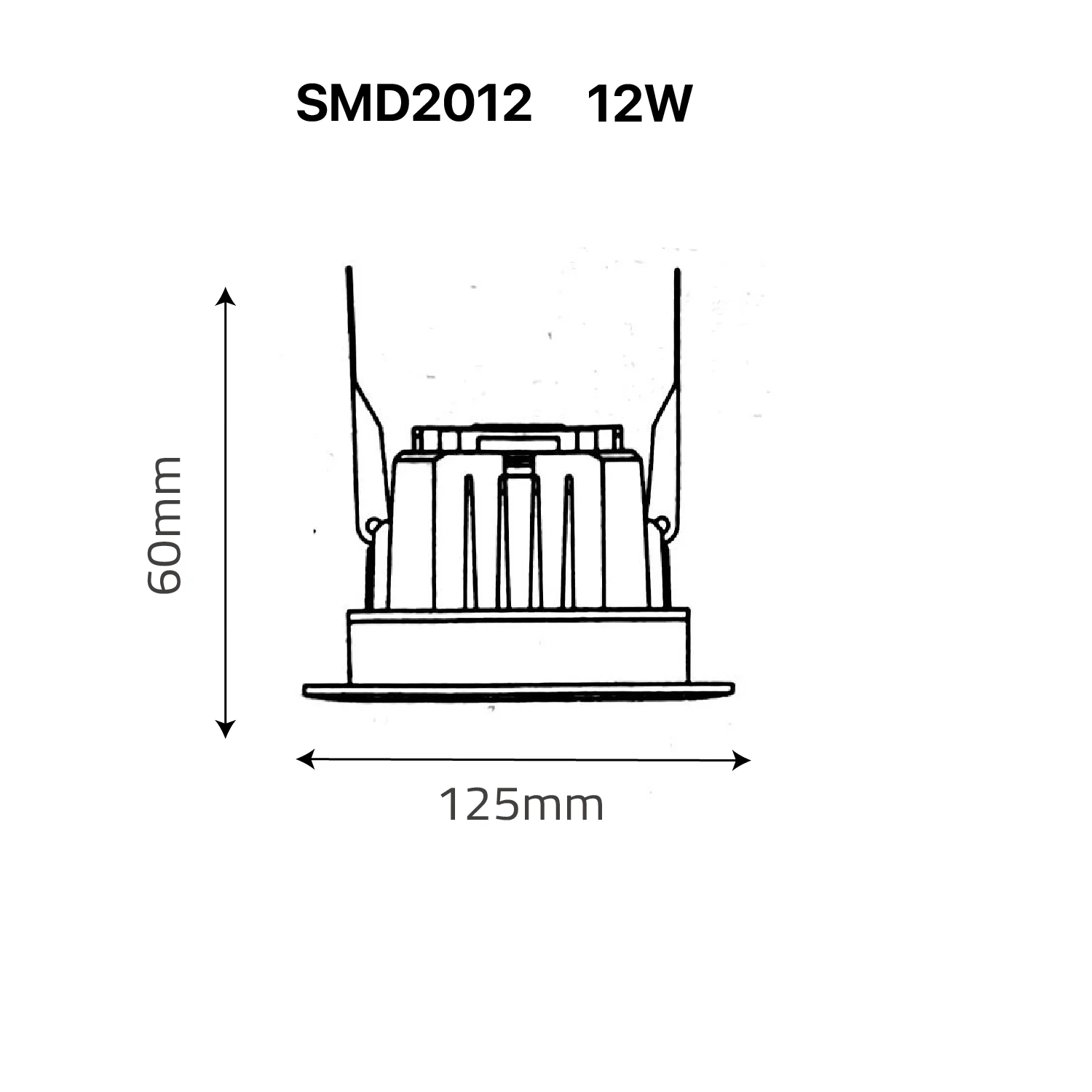 سبوت لايت داخلي (UTL-SMD2012) – كشاف إنارة سقف مدمج بضوء فروستد مع شرائح OSRAM ودرايفر PHILIPS